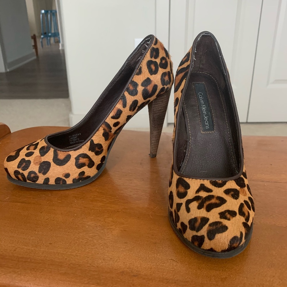 Leopard print heels